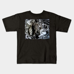 DEEP DARK WATER SEAHORSE SHELL Kids T-Shirt